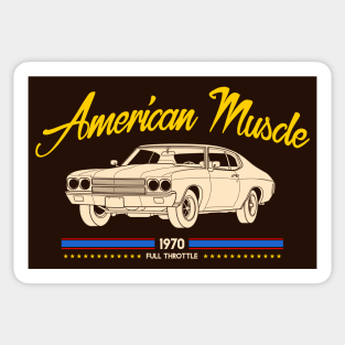 American Muscle Car 1970 Full Throttle Sticker
